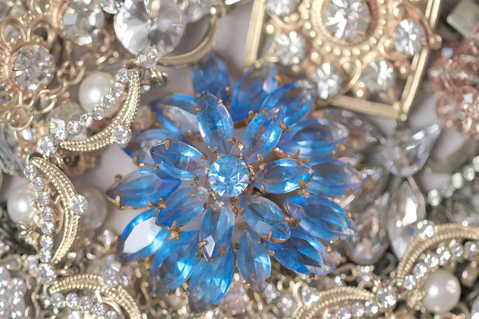 blue antique gems