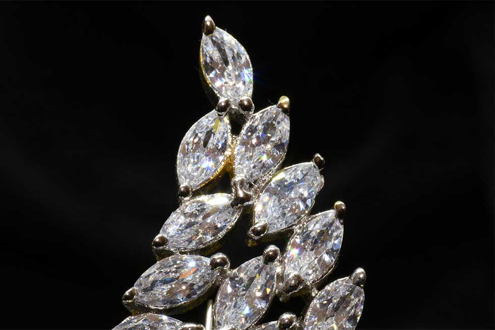 closeup of diamonds